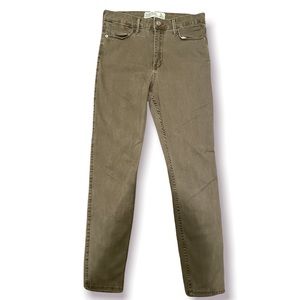 Kaki Ankle Jean Hi Rise